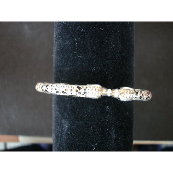 Indian Silver Tone Enamel Bangle Bracelet -Elephants - Picture 2 of 3